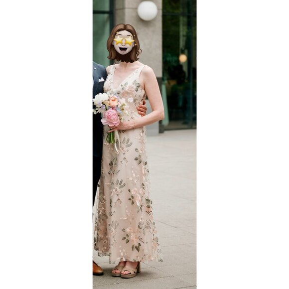 Like new! Jenny Yoo Bridesmaid Dress Tatum in Enchanted Floral Soft Blush - Picture 2 of 7